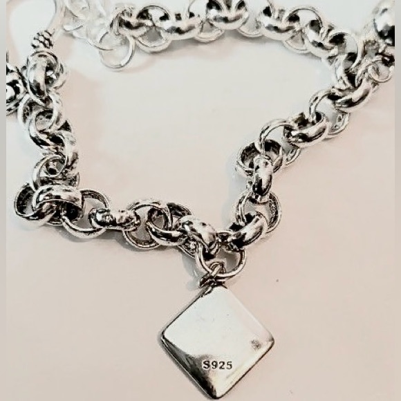 New Sterling Silver Love Charm Bracelet - Picture 5 of 5